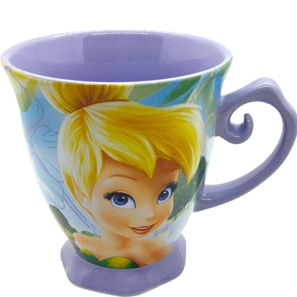 TinkerBell Coffee Mug Cup Vintage Disney Parks Multicolor Ceramic Rainbow Retro